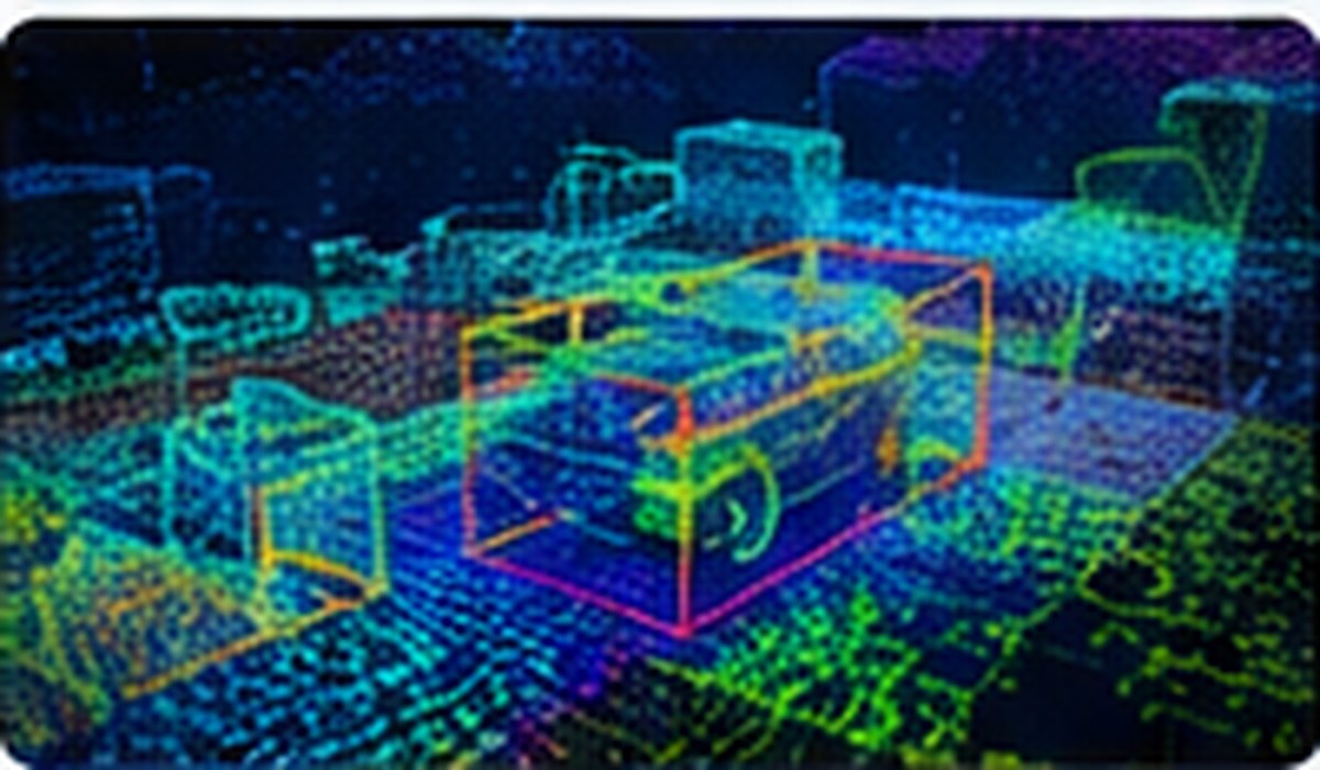 AI-generated LiDAR labeling visual