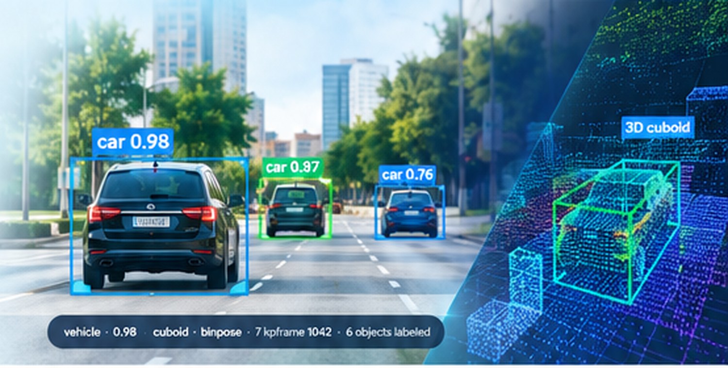 AI-generated visualization of autonomous vehicle data annotation
